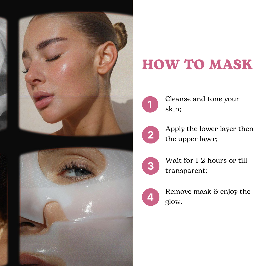 Quasi Collagen Glow Up Mask 2.0, Quasi Bio Collagen Face Mask, Firm Skin Deep Hydrating Masks for Wrinkle Reduction and Pore Minimization - Glow like Glass Skin (1 Box (4 Pcs))